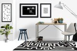 Chikka low pile chair mat in Black