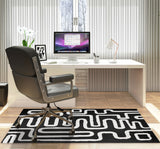 Chikka low pile chair mat in Black