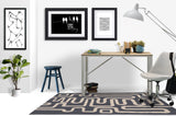 Chikka low pile chair mat in Charcoal