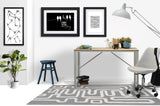 Chikka low pile chair mat in Gray