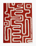 Chikka low pile chair mat in Red
