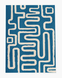 Chikka low pile chair mat in Turquoise