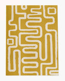 Chikka low pile chair mat in Yellow