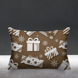 Christmas Gift Object/Motif Reversible Indoor/Outdoor Rectangular Pillow