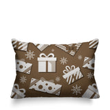 Christmas Gift Object/Motif Reversible Indoor/Outdoor Rectangular Pillow