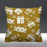 Christmas Gift Object/Motif Reversible Indoor/Outdoor Square Pillow