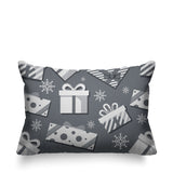 Christmas Gift Object/Motif Reversible Indoor/Outdoor Rectangular Pillow