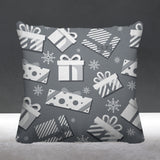 Christmas Gift Object/Motif Reversible Indoor/Outdoor Square Pillow