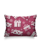 Christmas Gift Object/Motif Reversible Indoor/Outdoor Rectangular Pillow