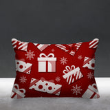 Christmas Gift Object/Motif Reversible Indoor/Outdoor Rectangular Pillow