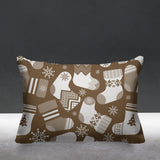 Christmas Socks Object/Motif Reversible Indoor/Outdoor Rectangular Pillow