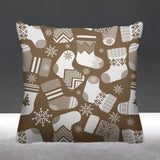 Christmas Socks Object/Motif Reversible Indoor/Outdoor Square Pillow