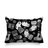 Christmas Socks Object/Motif Reversible Indoor/Outdoor Rectangular Pillow