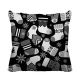 Christmas Socks Object/Motif Reversible Indoor/Outdoor Square Pillow