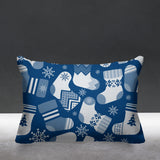 Christmas Socks Object/Motif Reversible Indoor/Outdoor Rectangular Pillow