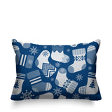Christmas Socks Object/Motif Reversible Indoor/Outdoor Rectangular Pillow