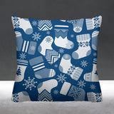 Christmas Socks Object/Motif Reversible Indoor/Outdoor Square Pillow