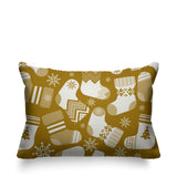 Christmas Socks Object/Motif Reversible Indoor/Outdoor Rectangular Pillow