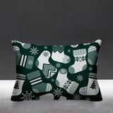 Christmas Socks Object/Motif Reversible Indoor/Outdoor Rectangular Pillow