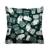 Christmas Socks Object/Motif Reversible Indoor/Outdoor Square Pillow