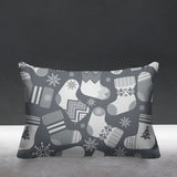 Christmas Socks Object/Motif Reversible Indoor/Outdoor Rectangular Pillow