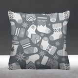 Christmas Socks Object/Motif Reversible Indoor/Outdoor Square Pillow