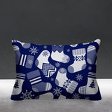 Christmas Socks Object/Motif Reversible Indoor/Outdoor Rectangular Pillow