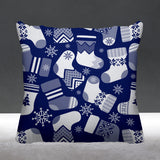 Christmas Socks Object/Motif Reversible Indoor/Outdoor Square Pillow