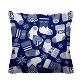 Christmas Socks Object/Motif Reversible Indoor/Outdoor Square Pillow