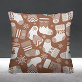 Christmas Socks Object/Motif Reversible Indoor/Outdoor Square Pillow