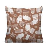 Christmas Socks Object/Motif Reversible Indoor/Outdoor Square Pillow