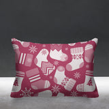 Christmas Socks Object/Motif Reversible Indoor/Outdoor Rectangular Pillow