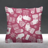 Christmas Socks Object/Motif Reversible Indoor/Outdoor Square Pillow