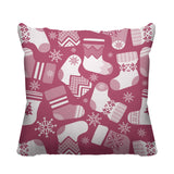 Christmas Socks Object/Motif Reversible Indoor/Outdoor Square Pillow