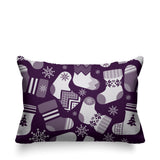 Christmas Socks Object/Motif Reversible Indoor/Outdoor Rectangular Pillow