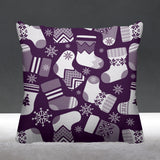 Christmas Socks Object/Motif Reversible Indoor/Outdoor Square Pillow