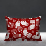 Christmas Socks Object/Motif Reversible Indoor/Outdoor Rectangular Pillow
