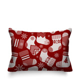 Christmas Socks Object/Motif Reversible Indoor/Outdoor Rectangular Pillow