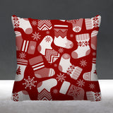 Christmas Socks Object/Motif Reversible Indoor/Outdoor Square Pillow