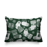 Christmas Socks Object/Motif Reversible Indoor/Outdoor Rectangular Pillow