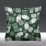 Christmas Socks Object/Motif Reversible Indoor/Outdoor Square Pillow