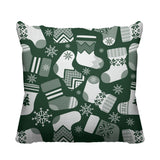 Christmas Socks Object/Motif Reversible Indoor/Outdoor Square Pillow