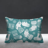 Christmas Socks Object/Motif Reversible Indoor/Outdoor Rectangular Pillow
