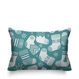 Christmas Socks Object/Motif Reversible Indoor/Outdoor Rectangular Pillow