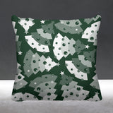 Christmas Tree Object/Motif Reversible Indoor/Outdoor Square Pillow