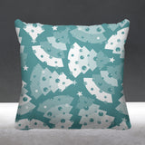 Christmas Tree Object/Motif Reversible Indoor/Outdoor Square Pillow