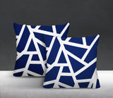 Clarion Abstract Reversible Indoor/Outdoor Square Pillow