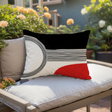 Cassie Abstract Outdoor Reversible Throw Rectangular Pillow