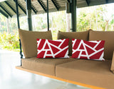 No Decorative Addition Outdoor Reversible Throw Rectangular Pillow