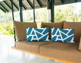 No Decorative Addition Outdoor Reversible Throw Rectangular Pillow